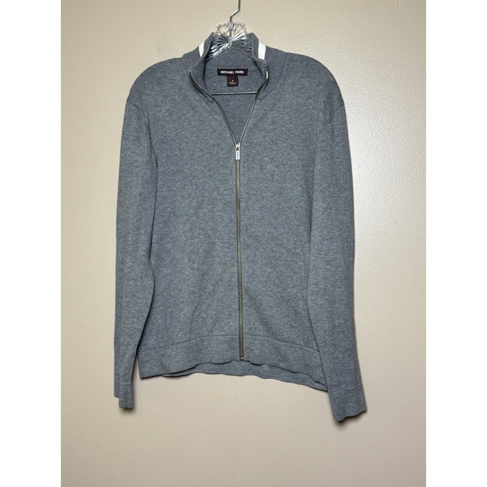 Men's Grey Michael Kors Full Zip Sweater Size S